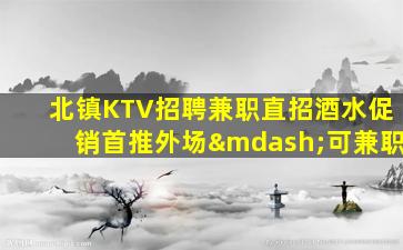 北镇KTV招聘兼职直招酒水促销首推外场—可兼职